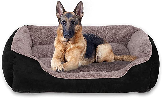 Photo 1 of (STOCK PIC INACCURATELY REFLECTS ACTUAL COLOR )black and brown ultra plush deluxe pillow ped bed dog bed