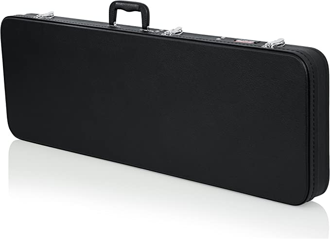 Photo 1 of (SCRATCHED/TORN MATERIAL) Gator Cases Hard-Shell Wood Case for Standard Electric Guitars; Fits Fender Stratocaster/Telecaster, & More (GWE-ELECTRIC) , Black
