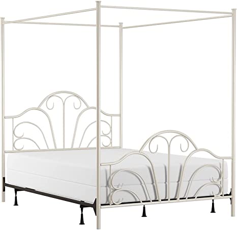 Photo 1 of (HEADBOARD&FOOTBOARD ONLY) Hillsdale Furniture Hillsdale Full Canopy Dover Set with Bed Frame, Cream
