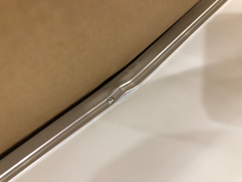 Photo 1 of (BENT/WARPED BOARD; DAMAGED FRAME; BENT LEGS) 72 x 40 Double Sided Rolling Whiteboard, Mobile Whiteboard Magnetic White Board - Large Reversible Dry Erase Board Easel Standing Board on Wheels with Silver Aluminum Frame and Stand