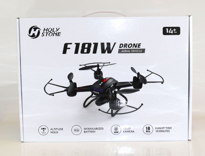Photo 1 of HOLY STONE F181W DRONE 1080P HD CAMERA 120 DEGREE WIDE ANGLE REAL TIME  SMART CONTROL 3D FLIPS AND LED LIGHTS NEW $109.99