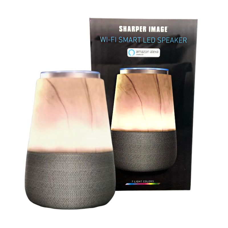 Photo 1 of SHARPER IMAGE AMAZON ALEXA ENABLED WIRELESS BLUETOOTH SPEAKERWIFI SPEAKER NEW IN BOX $99