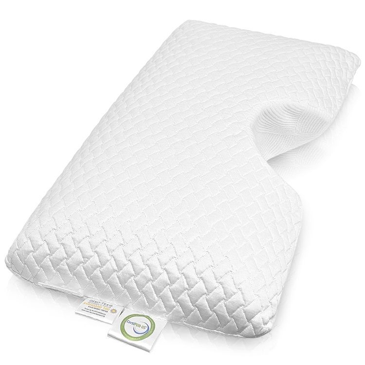 Photo 1 of ACLIMA MOON PILLOW HAS A VENTILATED MOLDED MEMORY FOAM WITH PCM TECHNOLOGY LEAVING THE PILLOW CONSTANTLY FEELING COOL FEATURES A CRESCENT MOON SHAPE CUT OUT FOR A FIRM AND OPTIMAL SUPPORT FOR HEAD AND NECK NEW $119.99
