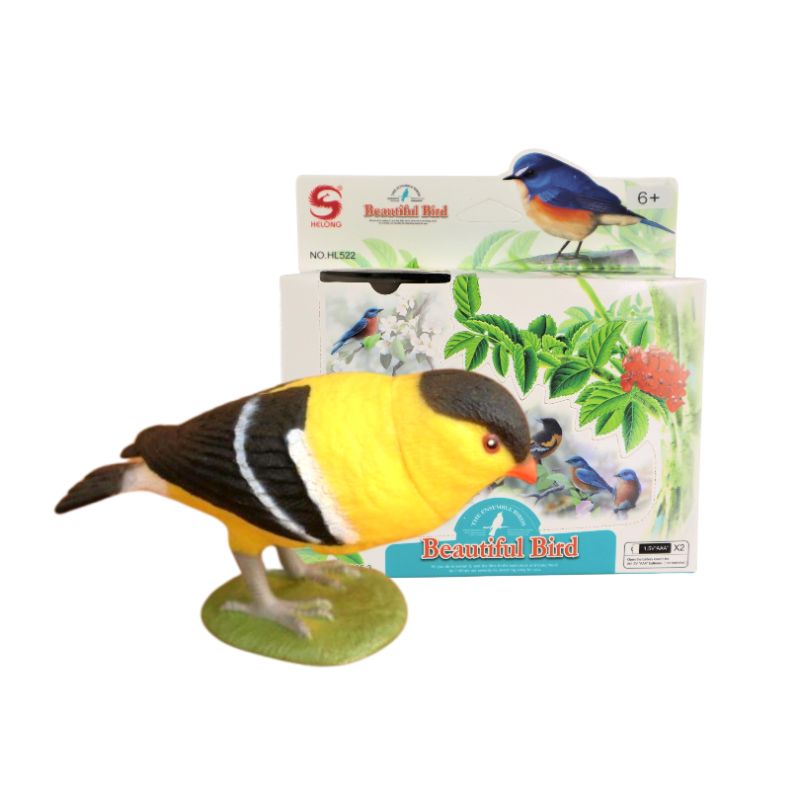 Photo 1 of AMERICAN GOLDFINCH BIRD BEAK NECK AND BODY MOVE AS BIRD CHIRPS SONG USE RECHARGEABLE BATTERIES  $17.99