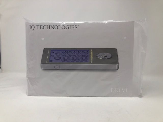 Photo 1 of IQ TECHNOLOGIES TENS AND EMS UNIT COMPLETE SET 18 MASSAGE MODES DUAL CORD FUNCTION 4 ELECTRODES RECHARGEABLE CLASS 2 MEDICAL DEVICE NEW $2000