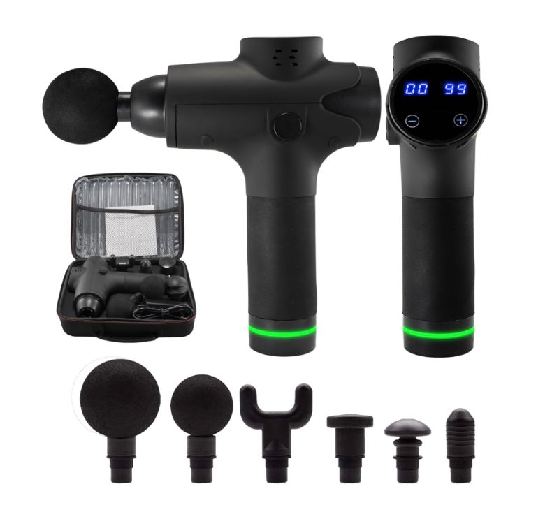 Photo 1 of IQ TECHNOLOGIES HANDHELD PERCUSSION MASSAGE GUN FULL COMPLETE SET SOFT CASE INCLUDED 6 ATTACHMENTS RECHARGEABLE MUSCLE REHABILITATION SORE MUSCLES TENSITY INJURIES RECOVERY NEW $499
