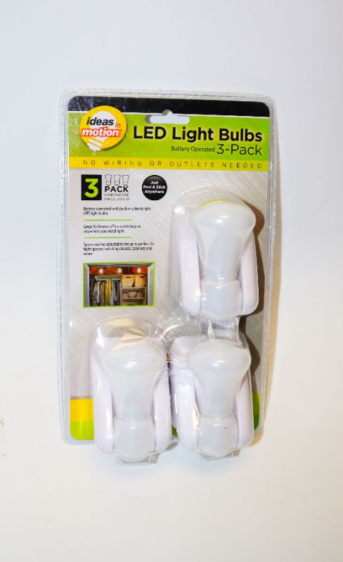 Photo 1 of BATTERY LED LIGHT BULB 3 PACK  NO WIRING OR OUTLETS NEEDED NEW $17.95
