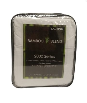 Photo 1 of CALI KING SIZE BAMBOO SHEETS 1 FITTED SHEET 1 FLAT SHEET 2 PILLOWCASES  NEW $199