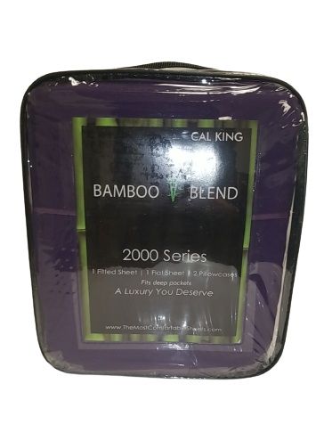 Photo 1 of CALI KING SIZE BAMBOO SHEETS 1 FITTED SHEET 1 FLAT SHEET 2 PILLOWCASES  NEW $199