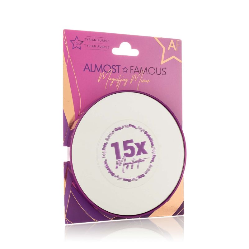 Photo 1 of 15X MAGNIFYING MIRROR  WITH SUCTION CUP BACK COLOR PURPLE NEW $34.99
