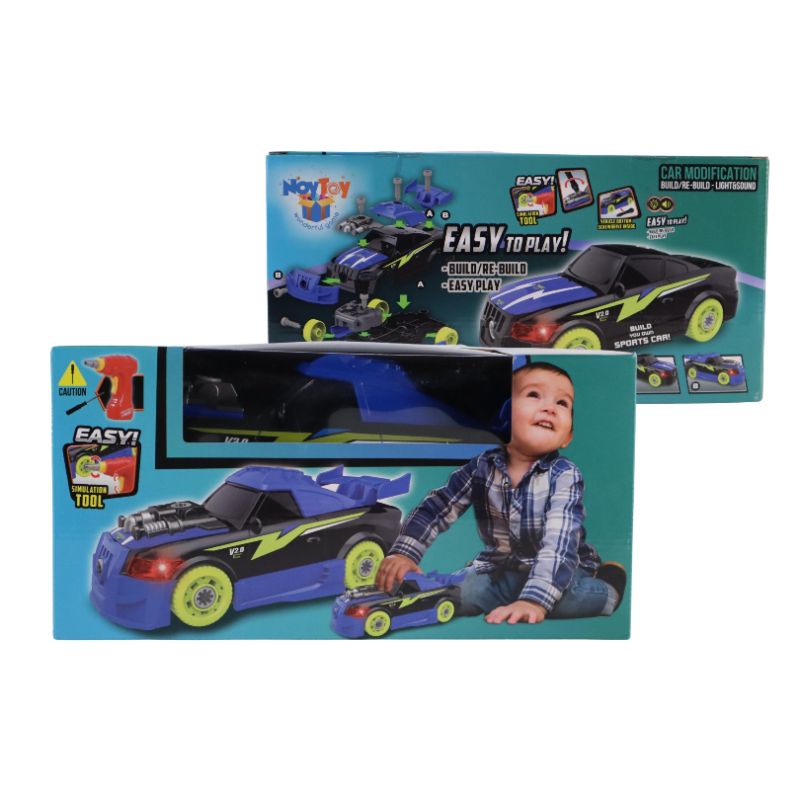 Photo 1 of CAR MODIFICATION KIT BLUE RACE CAR INCLUDES TOOLS TO PUT TOGETHER NEW $25.95