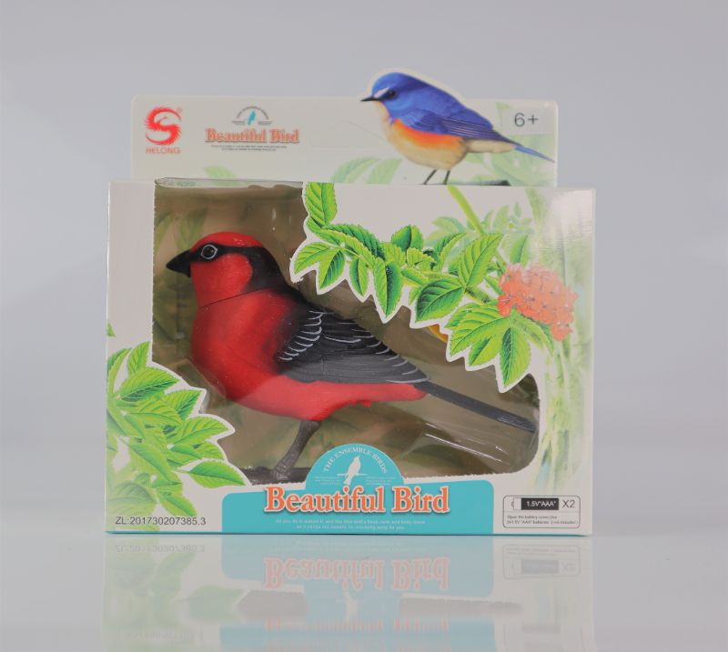 Photo 1 of SCARLET TANAGER BIRD BEAK NECK AND BODY MOVE AS BIRD CHIRPS SONG CAN USE RECHARGEABLE BATTERIES  $17.99
