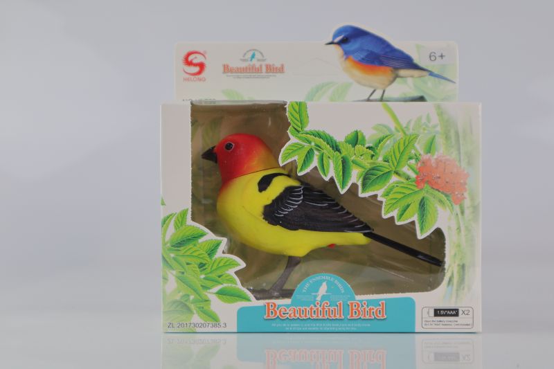 Photo 1 of WESTERN TANAGER BIRD BEAK NECK AND BODY MOVE AS BIRD CHIRPS SONG CAN USE RECHARGEABLE BATTERIES NEW  $17.99