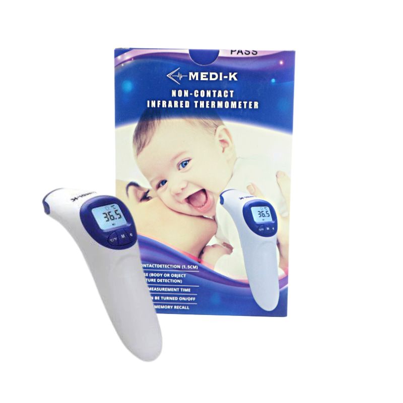 Photo 1 of NON CONTACT INFRARED THERMOMETER 1 SECOND MEASURE TIME 20 READING MEMORY RECALL SOUNDS CAN BE TURNED OFF SAFE AND HYGIENIC CAN SWITCH BETWEEN FAHRENHEIT AND CELSIUS NEW IN SEALED BOX $65 