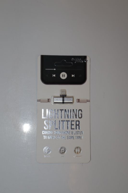 Photo 1 of 2 IN 1 IPHONE LIGHTNING SPLITTER ALLOWS USERS TO CHARGE DEVICE WHILE LISTENING TO MUSIC AT THE SAME TIME NEW 24.99
