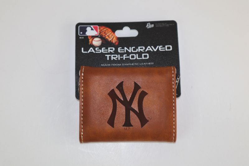 Photo 1 of  NEW YORK YANKEES BROWN TRIFOLD WALLET NEW $21.99