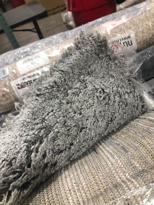 Photo 3 of 2763 shag area rug grey. 7'10" x 9'10" 