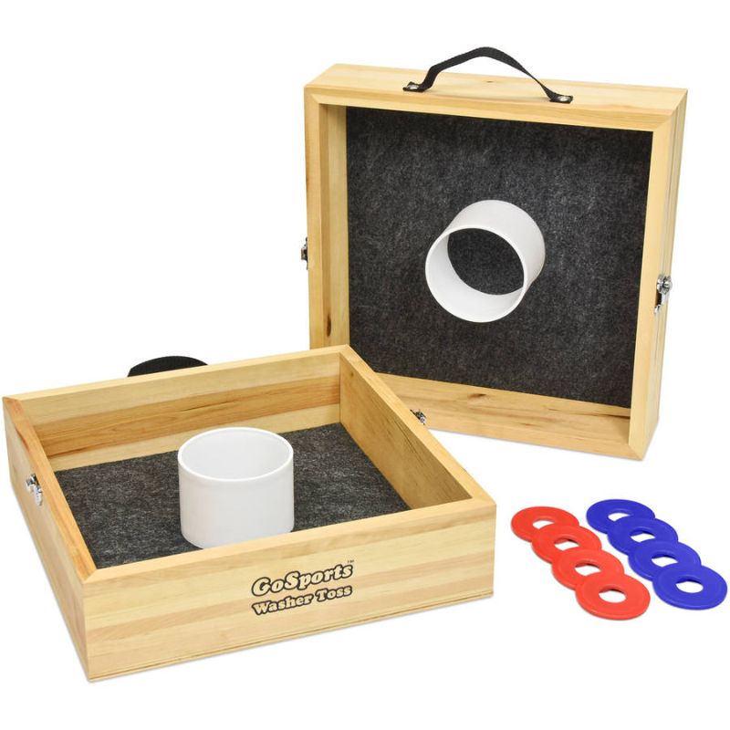 Photo 1 of Premium Birch Wood Washer Toss Game with Washer Set
