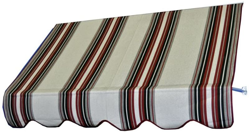 Photo 1 of Americana Building Products RB844798 Awning, 4798 Burgundy Black White
