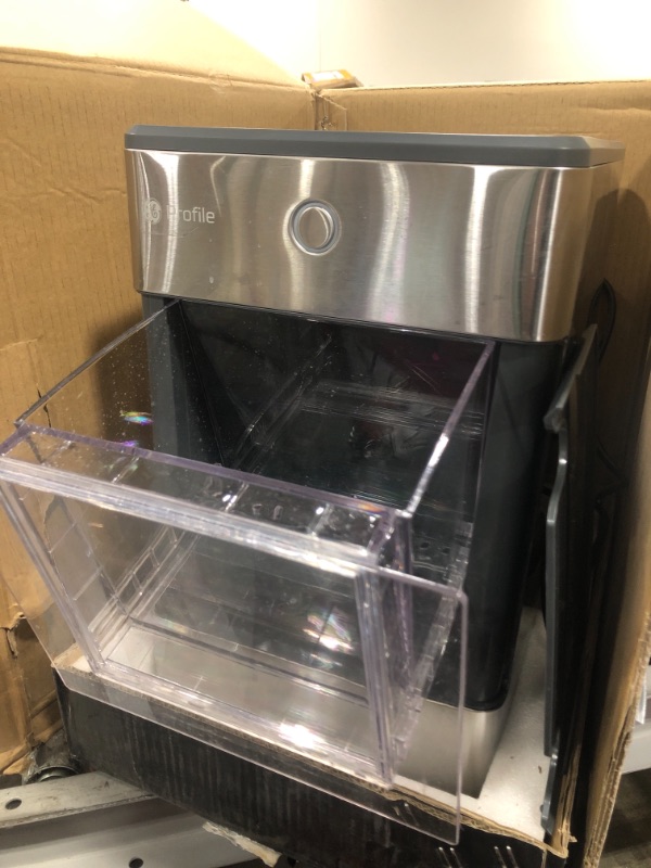 Photo 3 of GE Profile Opal | Countertop Nugget Ice Maker | Portable Ice Machine Complete with Bluetooth Connectivity | Smart Home Kitchen Essentials | Stainless Steel Finish | Up to 24 lbs. of Ice Per Day
