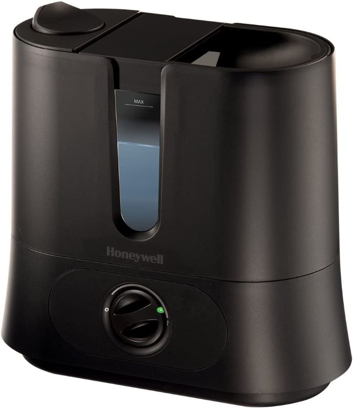 Photo 1 of Honeywell Top Fill Cool Mist Humidifier Black Ultra Quiet with Auto Shut-Off, Variable Settings, Removeable Tank & Rotating Mist Nozzle for Medium to Large Rooms, Bedroom, Baby Room
