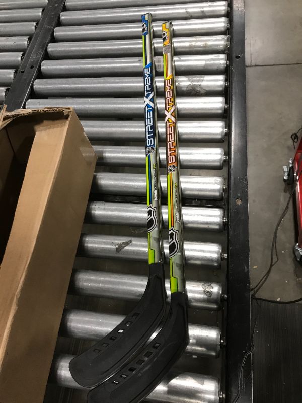 Photo 2 of Franklin Sports Street Hockey Sticks, Two Player Set