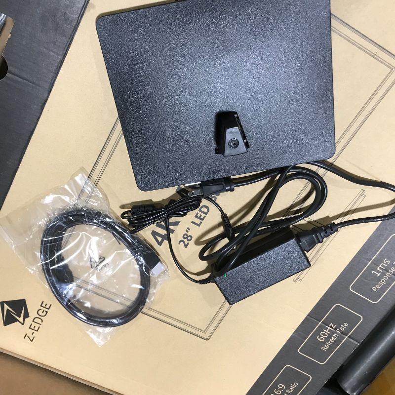 Photo 1 of Z-EDGE U28T4K 28' Ultra HD 4K Monitor, 300 CD/m², 1.07B Colors, HDR10, FreeSync, UHD 3840x2160, 1ms, HDMI X2, DisplayPort X2, Built-in Speakers.