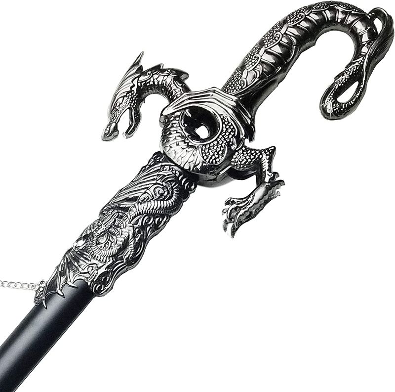 Photo 1 of Saint George Dragon Saber Fantasy Knight Sword - Dull Blade - for Collections, Gifts