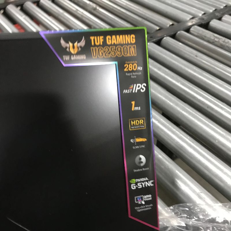 Photo 4 of ASUS TUF Gaming VG259QM 24.5inch Monitor, 1080P Full HD (1920 x 1080), Fast IPS, 280Hz (Supports 144Hz), G-SYNC Compatible, Extreme Low Motion Blur Sync, 1ms, DisplayHDR 400, DisplayPort HDMI