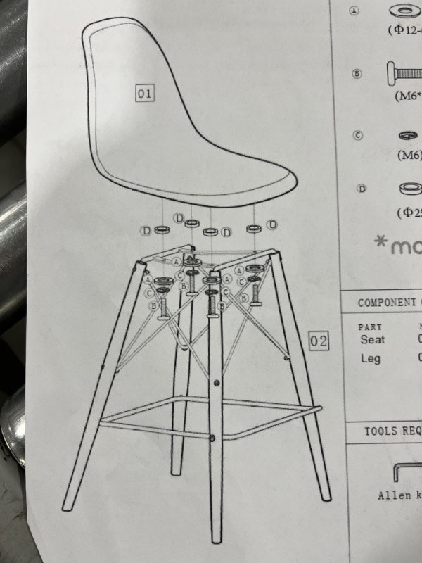 Photo 1 of Clear bar stool 