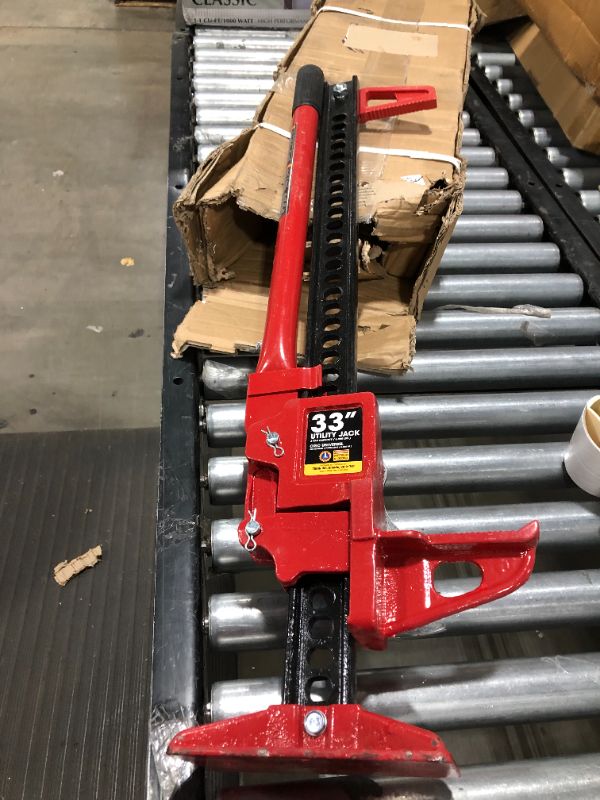 Photo 2 of BIG RED TRA8335 Torin 33" Ratcheting Off Road Utility Farm Jack, 3 Ton (6,000 lb) Capacity, Red
