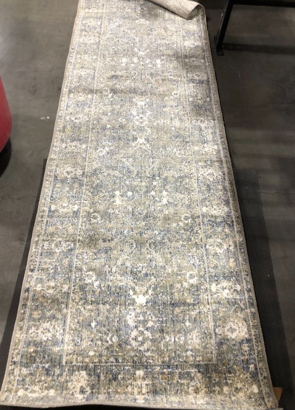 Photo 2 of Chris Loves Julia x Loloi Rosemarie ROE-03 Sand / Lagoon Oriental Area Rug 2'-7" x 8'-0"