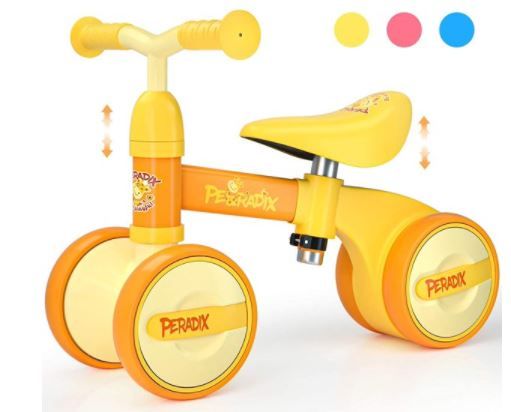 Photo 1 of Peradix Baby Balance Bikes Adjustable Bicycle | Riding Toys for 10 Months Old Toddlers Children Boys Girls | No Pedal Silent Wheels 