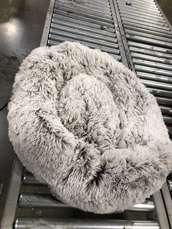 Photo 2 of Calming Dog Bed & Cat Bed, Anti-Anxiety Donut Dog Cuddler Bed, Warming Cozy Soft Dog Round Bed, Fluffy Faux Fur Plush Dog Cat Cushion Bed large 