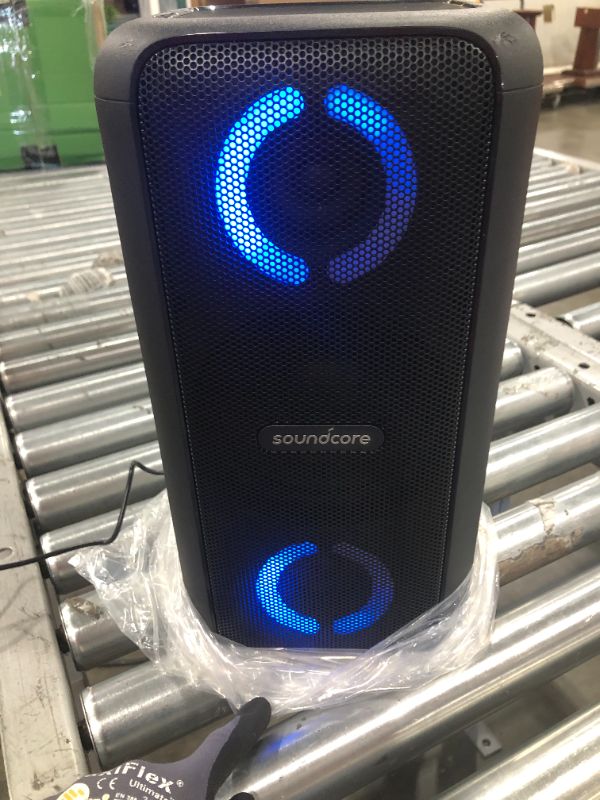 Photo 2 of Soundcore Trance Bluetooth Speaker, Outdoor Bluetooth Speaker with 18 Hour Playtime, BassUp Technology, Huge 101dB Sound, LED Lights, Soundcore App, IPX7 Waterproof, Wireless Speaker for Party