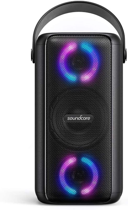 Photo 1 of Soundcore Trance Bluetooth Speaker, Outdoor Bluetooth Speaker with 18 Hour Playtime, BassUp Technology, Huge 101dB Sound, LED Lights, Soundcore App, IPX7 Waterproof, Wireless Speaker for Party