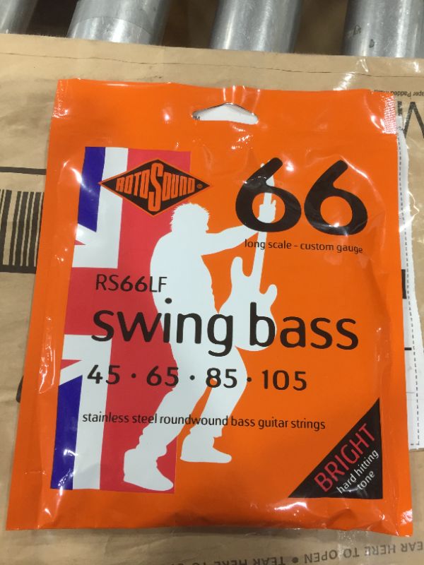 Photo 2 of Rotosound RS66LF Swing Bass 66 Stainless Steel Bass Guitar Strings (45 65 85 105)
