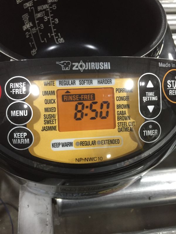 Photo 4 of Zojirushi NP-NWC10XB Pressure Induction Heating Rice Cooker & Warmer, 5.5 Cup, Stainless Black, Made in Japan
