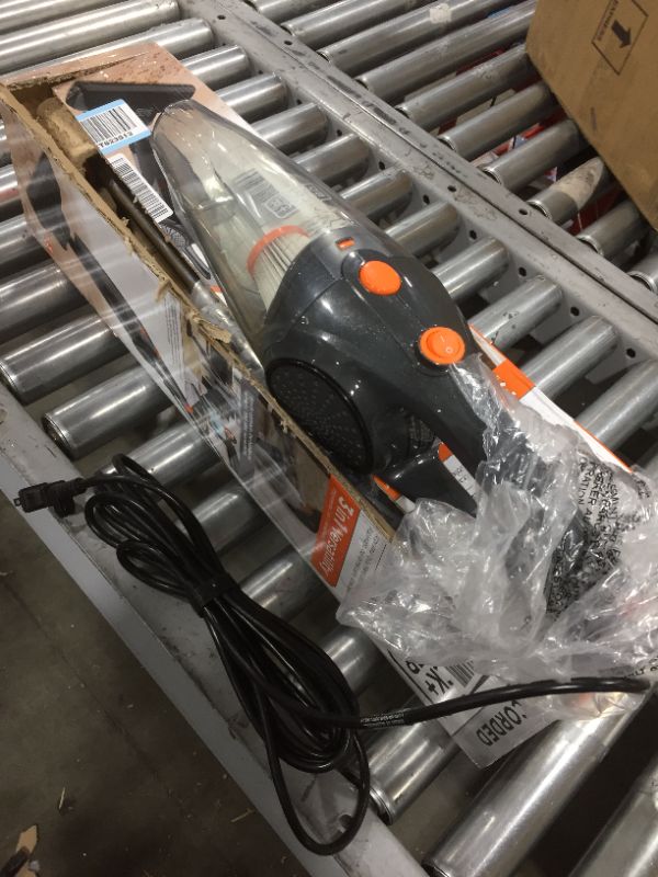 Photo 2 of BLACK+DECKER Upright Vacuum Cleaner, Metallic Gray with Orange
