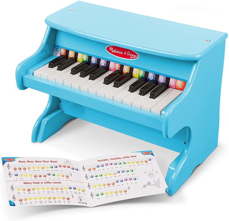 Photo 1 of Melissa & Doug Learn-to-Play Piano With 25 Keys and Color-Coded Songbook - Blue
