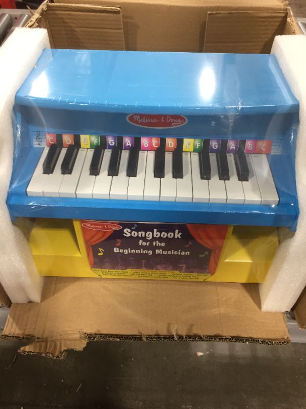 Photo 2 of Melissa & Doug Learn-to-Play Piano With 25 Keys and Color-Coded Songbook - Blue
