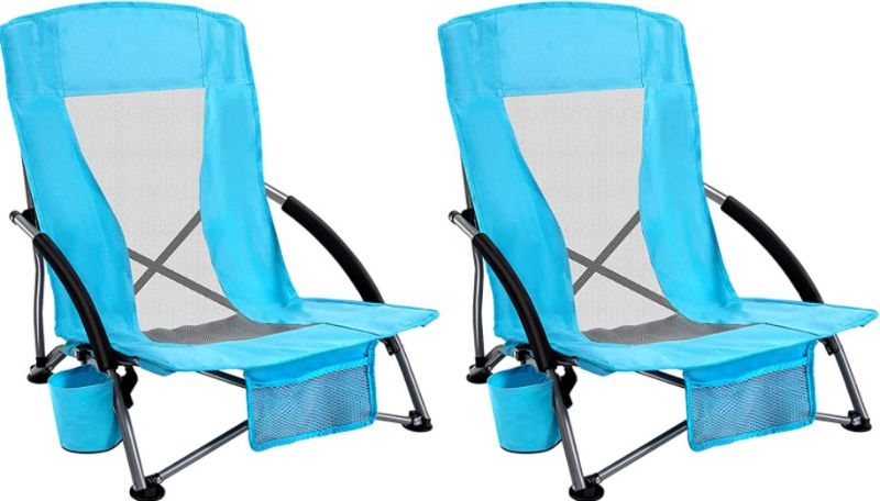 Photo 1 of 2 Blue Foldable Lawn Chairs 