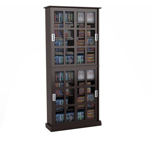 Photo 1 of Atlantic Inc 72" Windowpane Media Cabinet in Espresso