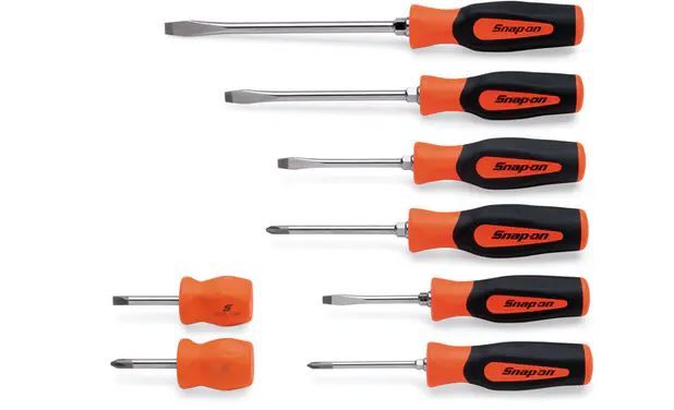 Photo 1 of 8 pc Instinct® Hard Grip Combination Screwdriver Set (Orange)