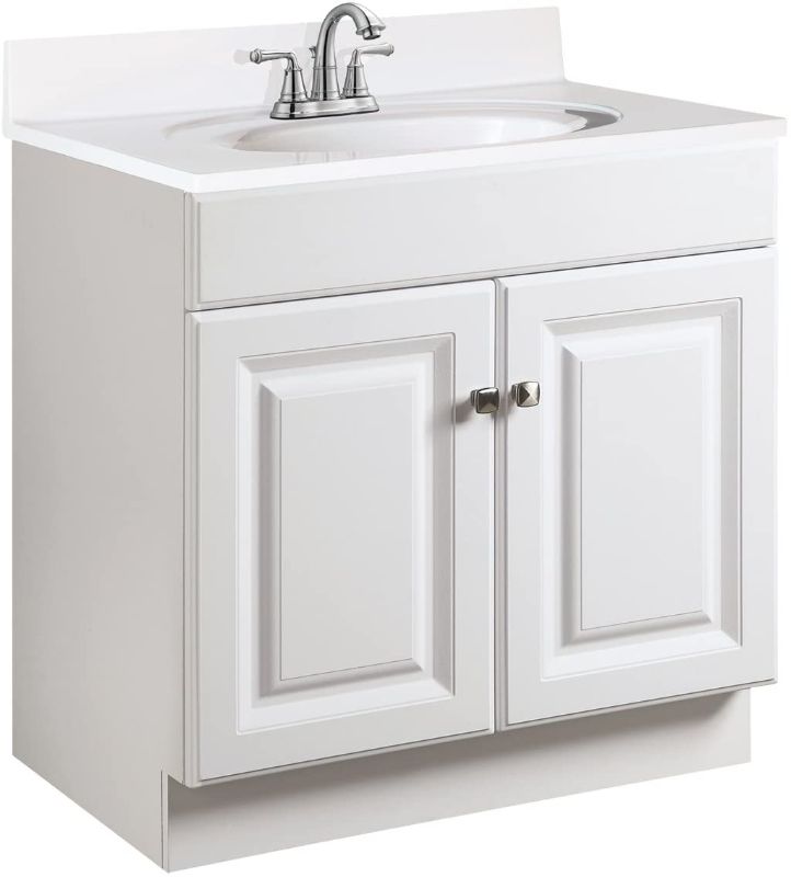 Photo 1 of Design House 597120 Wyndham Unassembled Bathroom Vanity Cabinet Without Top, 24 x 18/2 Door, White