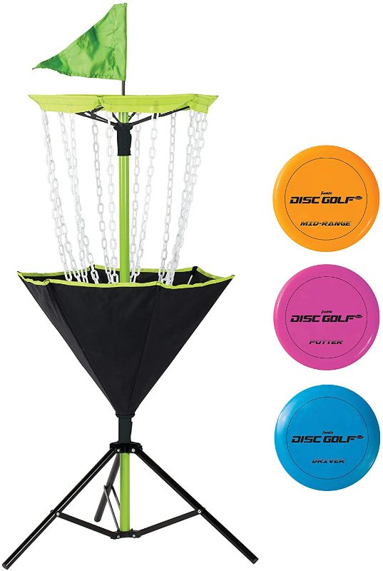 Photo 1 of Franklin Sports Disc Golf Basket - Portable Disc Golf Target Basket Set