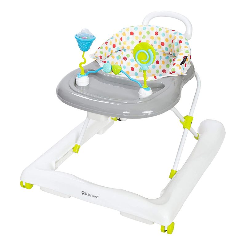 Photo 1 of Baby Trend Trend 3.0 Activity Walker Yellow Sprinkles, Silver/Multi