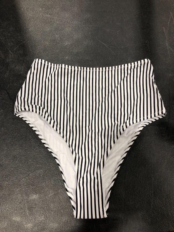 Photo 2 of Striped High Waisted Bikini Bottom (S)
