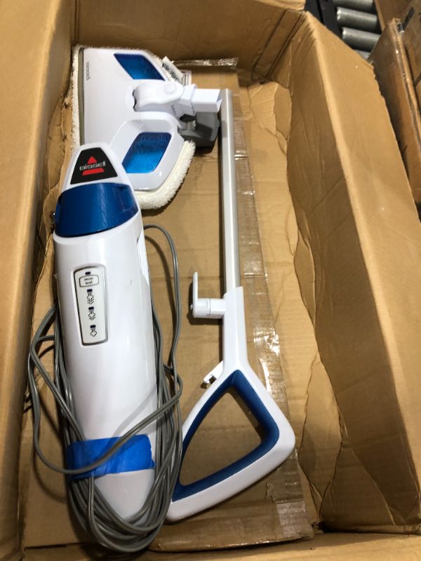 Photo 2 of Bissell Power Fresh Steam Mop with Natural Sanitization, Floor Steamer, Tile Cleaner, and Hard Wood Floor Cleaner with Flip-Down Easy Scrubber, 1940A