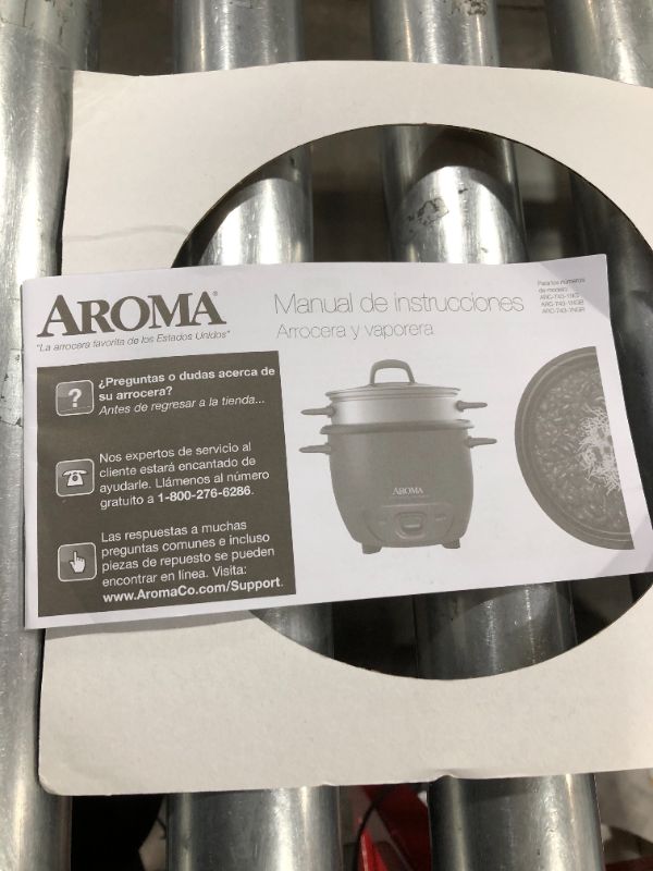 Photo 5 of Aroma Housewares 6-Cup (Cooked) (3-Cup Uncooked) Pot Style Rice Cooker and Food Steamer (ARC-743-1NG), White
